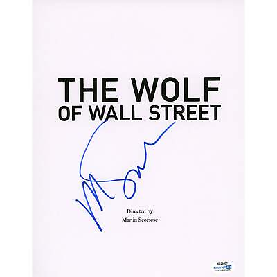 Martin Scorsese Signed Movie Script Cover Wolf of Wall Street Autographed ACOA 3