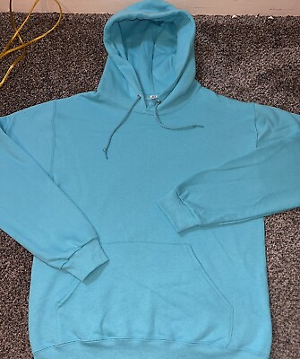 #ad JERZEES NuBlend® Hooded Sweatshirt 996MR Scuba Blue Size S 3X