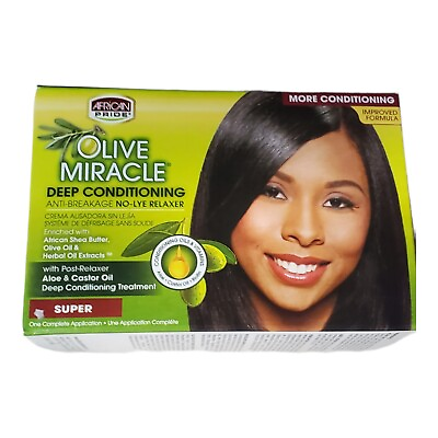 #ad African Pride Olive Miracle Super Deep Conditioning Anti Breakage No Lye Relaxer