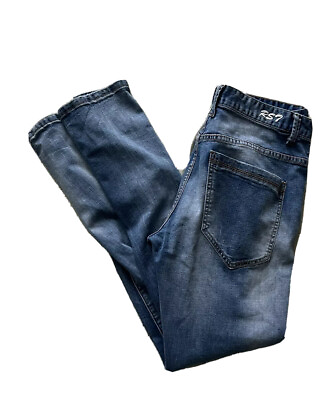 #ad RS7 Jeans Royal Seven Size 34 Skinny Inseam 31” Destructive Cotton Blend #409