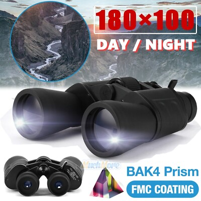 Hunting Binoculars 180x100 BAK4 Prism HD Zoom Telescope High Power Waterproof US