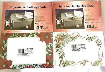VTG Great Papers Printable Christmas Greeting Cards and Envelopes 2pks 10 = 20ct