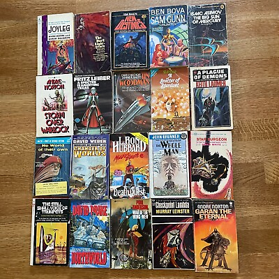 Random Science Fiction Lot of 20 Paperback Books Vintage