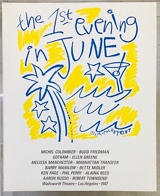 #ad BETTE MIDLER: 1987 “…1st Evening In June” Wadsworth Flier Ticket miripolsky
