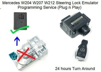 #ad Mercedes Benz Steering Lock ESL ELV Emulator Programming W204 W207 W212