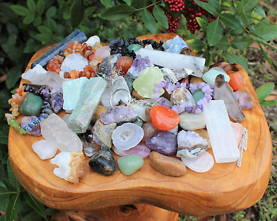 Crystal Confetti Scoop: Crystal Mix Gemstones Tumbled amp; Rough Stones Gifts
