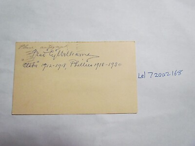 #ad Fred Cy Williams signed Post Card