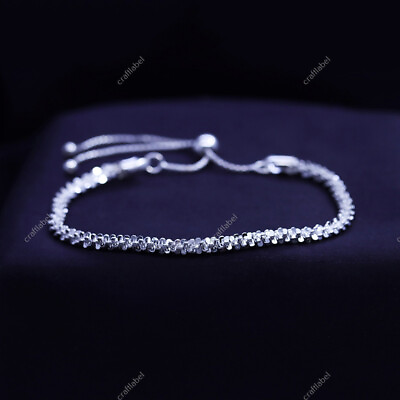 QVC UltraFine Silver Polished Adjustable Margherita Chain Bracelet 4.8g