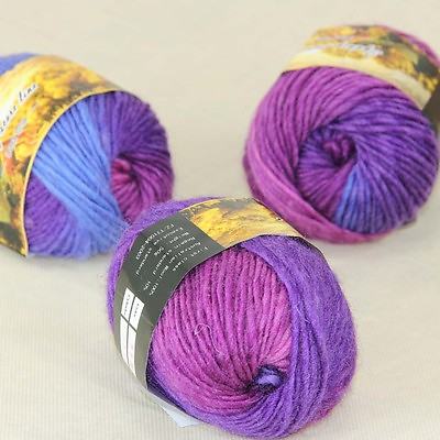 #ad Sale 3 Skeinsx50g NEW Hand Wool Knitting Yarn Chunky Colorful Scarves Shawls 13