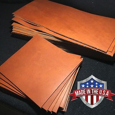 English Copper Oil Tanned Leather Piece Full Grain Soft Cut Sheet Square 5 oz