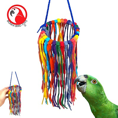 #ad 51213 Large Aglet Heaven Bonka Bird Toys Cotton Colorful Parrot conure amazon