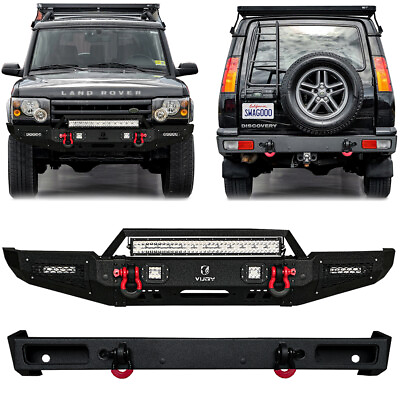 #ad For 1999 2004 Land Rover Discovery II Front or Rear Bumper with Lights amp; D Rings