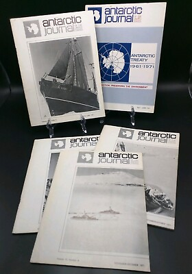 #ad ANTARCTIC JOURNAL National Science Foundation 1971 Lot of 5 United States