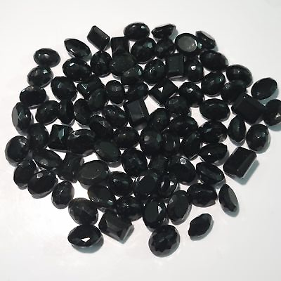 #ad 250 Carat 5 To 10 Carat Natural Black Onyx Mixed Shape Gemstone Best Offer M58