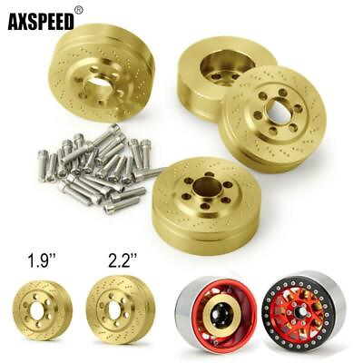#ad AXSPEED Brass 2.2quot; Crawler Wheels Balance Counterweight For 1:10 RC AXIAL Wraith