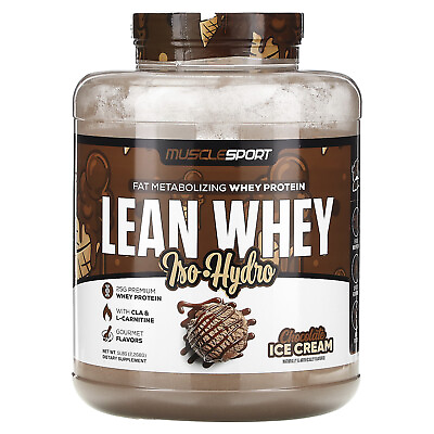 #ad Lean Whey Iso Hydro Chocolate Ice Cream 5 lbs 2268 g
