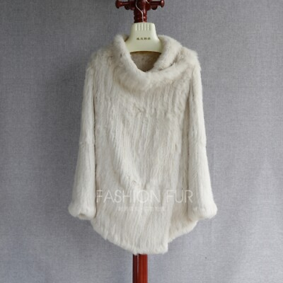 #ad Womens Warm Real Rabbit Fur Woven Jacket Handmade Coats Overcoats Korean Vest