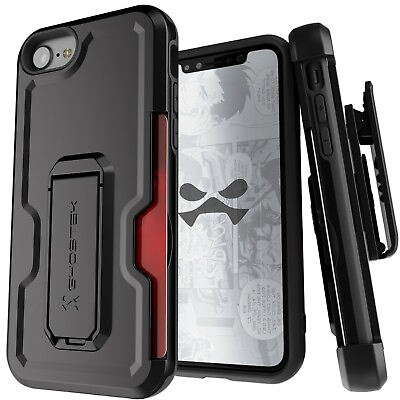 #ad iPhone SE 2022 2020 Case Belt Clip Holster iPhone 7 8 Plus Ghostek IRON Armor