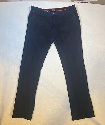 #ad POLO Ralph Lauren Pants Men#x27;s 38x30 Slim Stretch Black Casual Solid