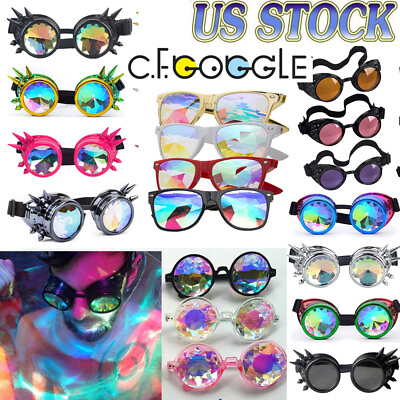 Sunglass Goggles Vintage Outdoor Steampunk Goggles Kaleidoscope Glasses Gothic
