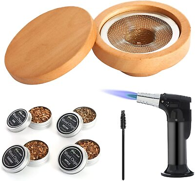 Cocktail Smoker Kit with Wood Chips for WhiskeyCheese and Flavor Drink Smoker A