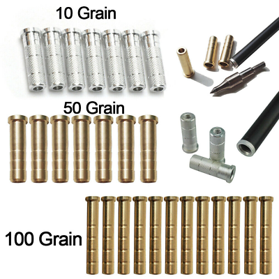 #ad 50 100gr Heavy Weight Arrow Brass Aluminum Inserts Base for ID6.2mm Arrow Shaft