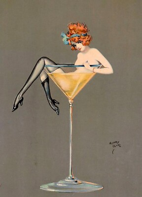 Her Martini : Henry Clive : Archival Quality Art Print Suitable for Framing