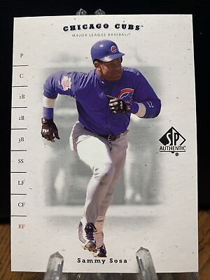#ad 2001 SP Authentic #55 Sammy Sosa Chicago Cubs Baseball Card