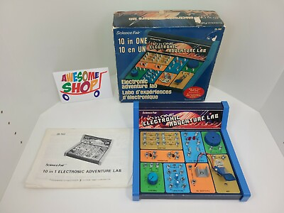 1981 Vintage Science Fair 10 in 1 Electronic Adventure Lab Boxed Instructions