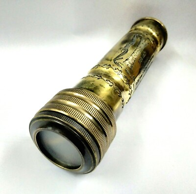 Antique Brown Finish Brass kaleidoscope Vintage Collectible Gift