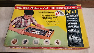 1967 Radio Shack Science Fair 50 in 1 Electronic Project Kit Missing Transformer