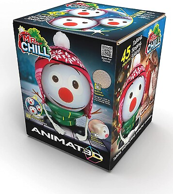 ANIMAT3D Mr. Chill Snowman 12quot; Height Built in Speaker SHIPS FREE