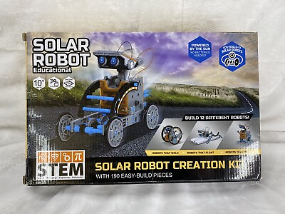 Discovery Kids Mindblown STEM 12 in 1 Solar Robot Creation 190 Piece Kit...