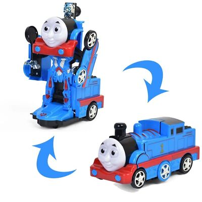 Thomas Transformers Electric Robot Train Toys Music Light Walking Car for kids