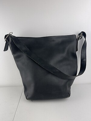 Vintage Coach Leather Bucket bag X Large Black