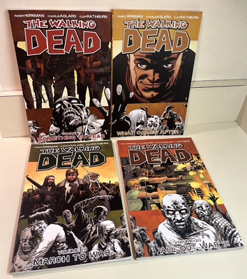 #ad The Walking Dead Comic Graphic Novel Lot Volumes 17 18 19 20 Trade PB TWD