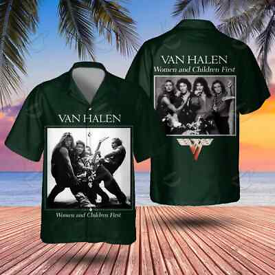 #ad Van Halen WAC First S 5XL Size Hawaiian Shirt Button Down Gift For Him