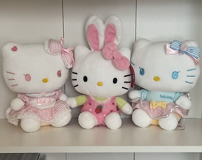 #ad Hello Kitty Plush Lot Of 3. Spring Easter Pastel.