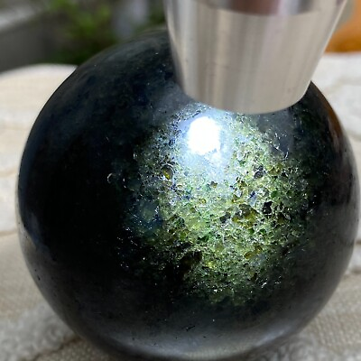 #ad 490g Large Rare Olivine Peridot Green Crystals Gemstone Sphere Mineral Specimen