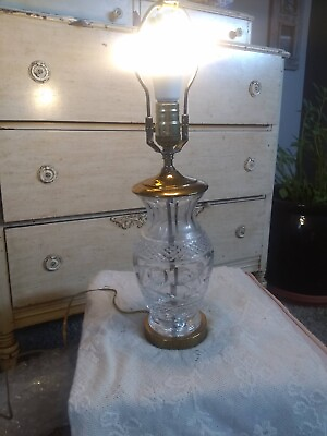 Waterford Crystal Table Lamp Works No Shade