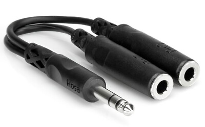 #ad Hosa YPP 118 Y Cable 1 4quot; in TRS to Dual 1 4quot; in TRSF For Use Headphone Adaptor.