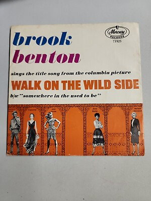 #ad Brook Benton Walk on the Wild Side RECORD SLEEVE ONLY 45RPM 7” AA12