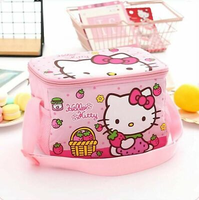 #ad Cute Strawberry Hello Kitty Lunch Bag Insulated Cooler Picnic Crossbody Bags