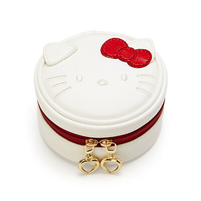 Women Girl#x27;s Red Bow Hello Kitty Jewelry Storage Box Earphone Coin Bag Gift