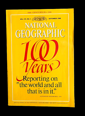 #ad VTG National Geographic Magazine 100 Years Centennial Edition September 1988