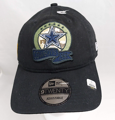 #ad Era 9Twenty Dallas Cowboys NFL Football Hat Veteran#x27;s men#x27;s Camo Visor NEW