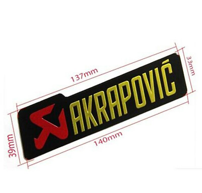 #ad 2x For Aluminium Heat resistant Motorcycle Exhaust Pipe Decal Akrapovic Sticker