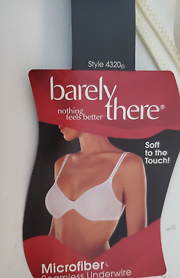 #ad Barely There Bra 34B Ivory Style #4320 NEW