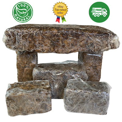 #ad Raw African Black Soap PREMIUM QUALITY Organic Unrefined 100% Pure Natural Ghana