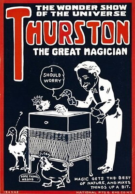 #ad 84580 Vintage Thurston Wonder Show Magic Theatre Decor Wall Print Poster